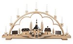 Seiffen Village 9 Lamp<br>Müller Candle Arch